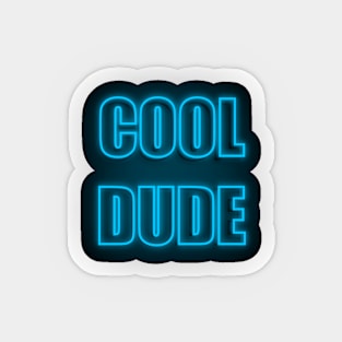 Cool Dude Neon Blue Sticker